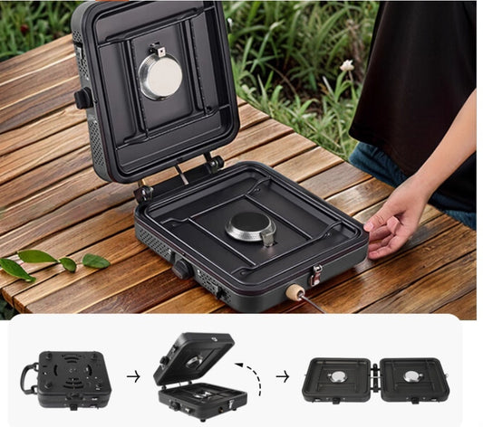 portable double burner gas stove