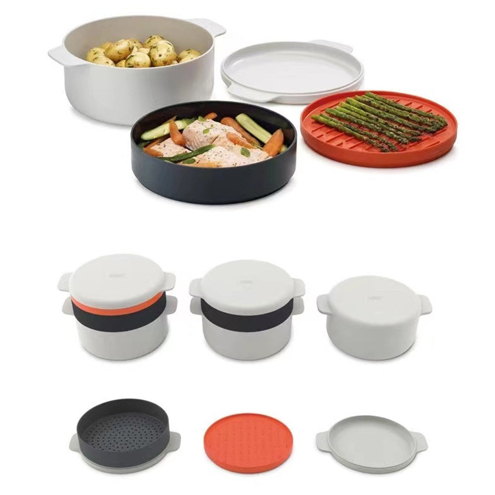  Microwave Oven Steaming Container
