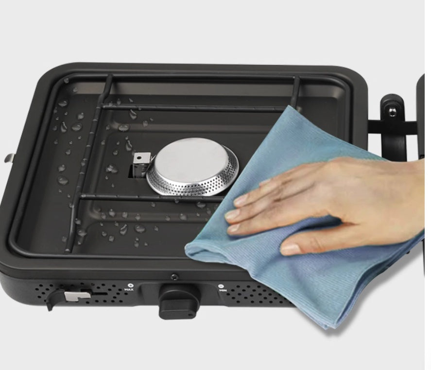 portable double burner gas stove