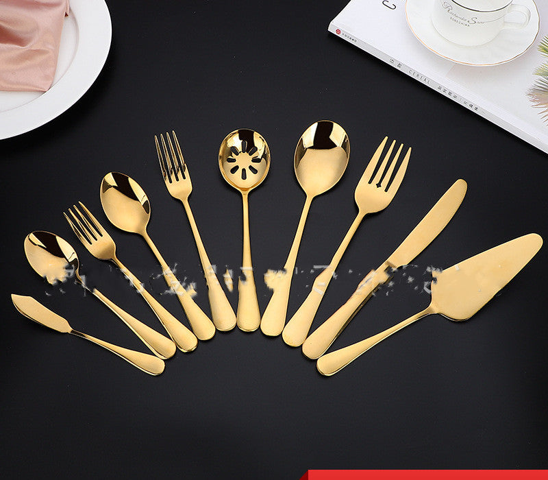 45 Piece Golden Western Cutlery Set full collection