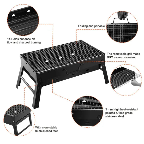 BBQ Charcoal Grill Grill Lightweight Smoker Grill For Camping Picnics