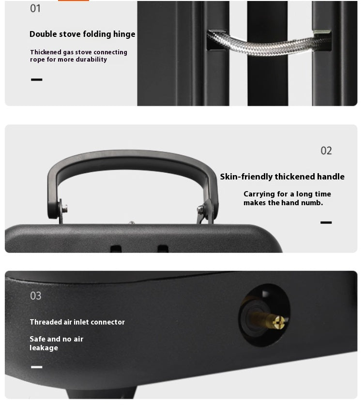 portable double burner gas stove